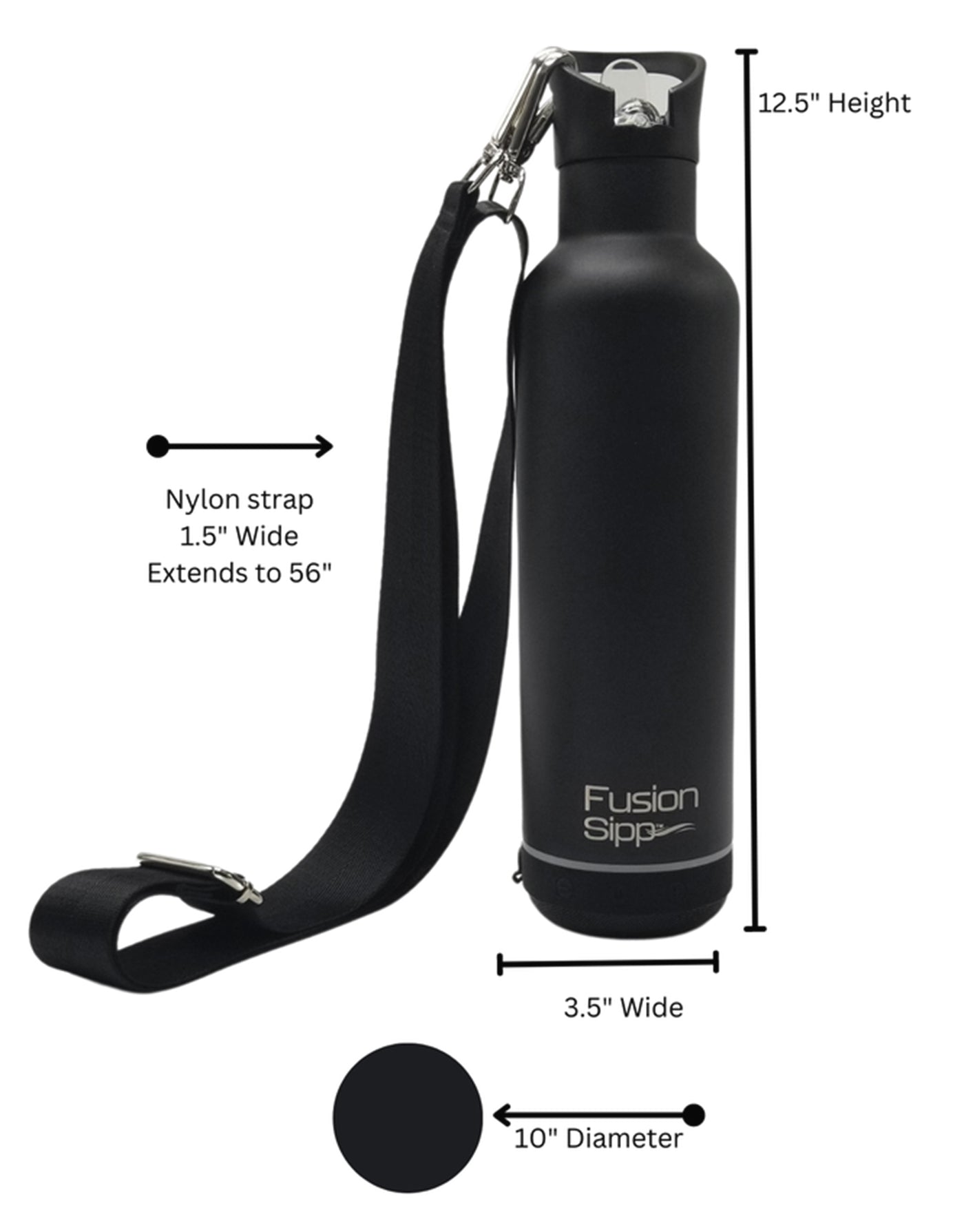 Wu Vacuum Insulated Bottle with Built-In Bluetooth Speaker