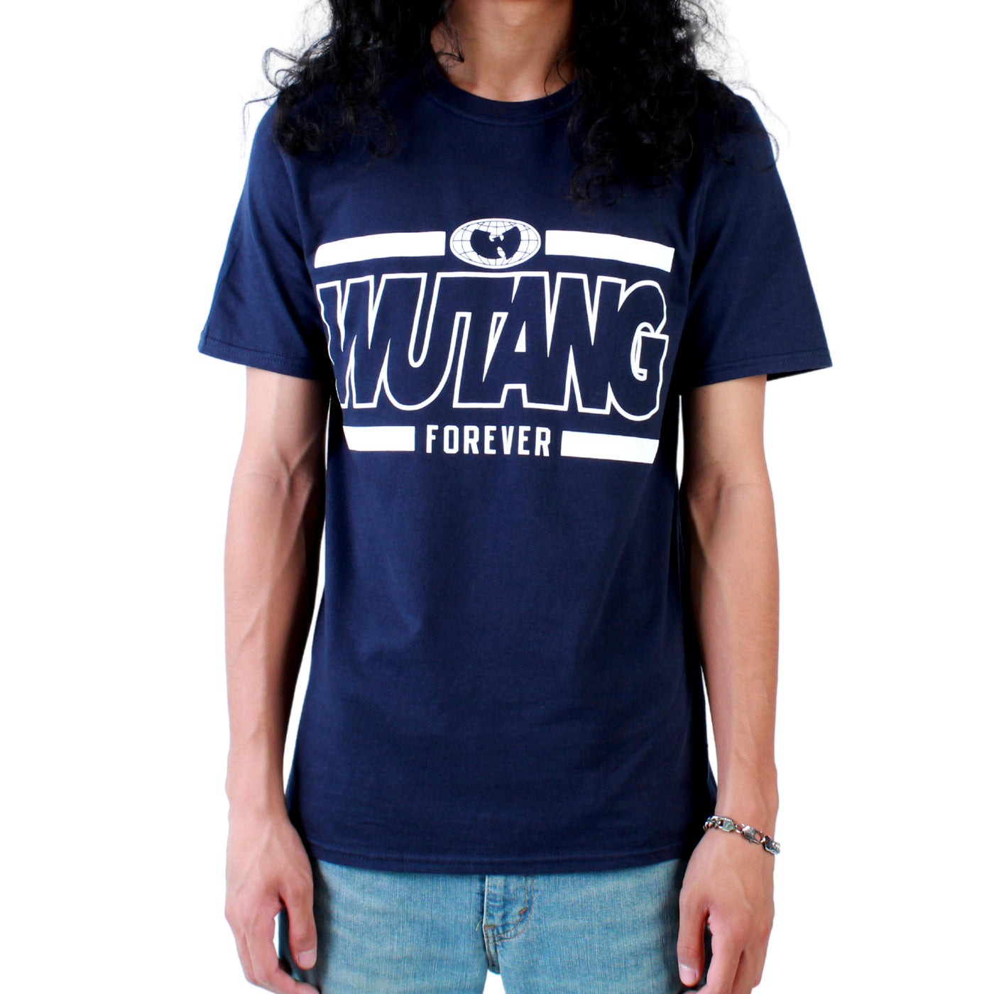 WuTang Forever Navy and White Tee