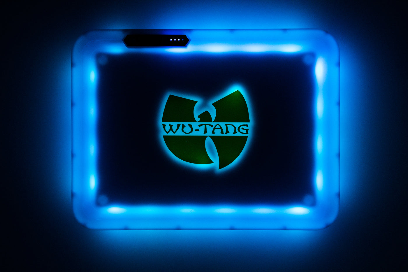 Image of Wu LED Rolling Tray in the color setting light blue